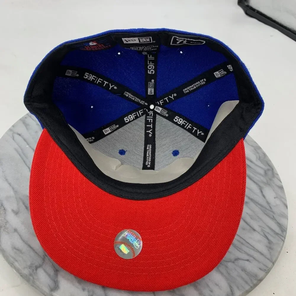 Washington‎ Nationals Hat Mens 7 1/4 Red Blue 59Fifty Fitted Wool Blend New Era